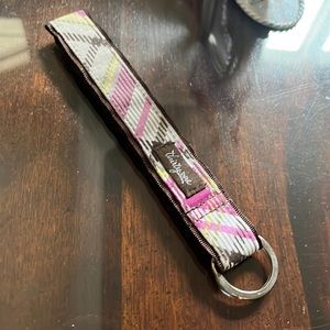 NWOT Thirty-one purple/brown plaid keychain